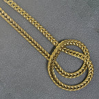 Square Foxtail Wallet Chain Necklace — 4mm Jeans Pocket Watch