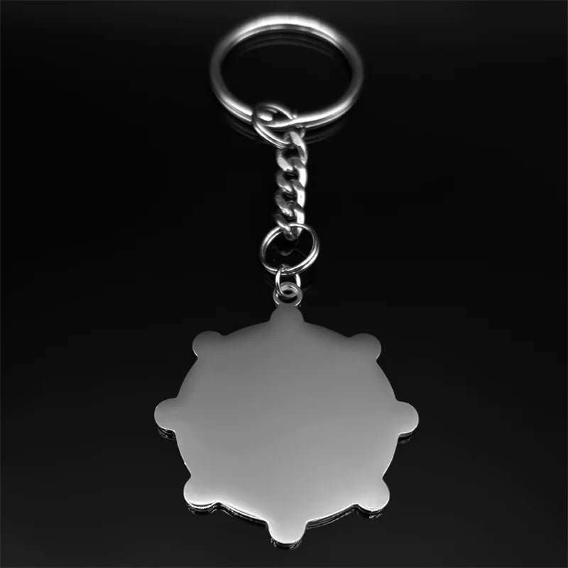 Star Key Silver Pendant Witch Snail Moon Phase