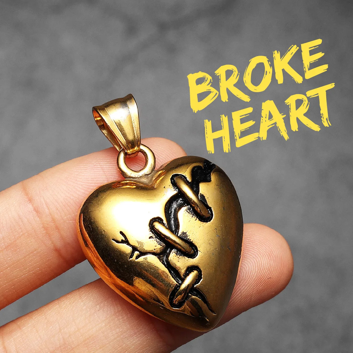 Heart Stainless Steel Pendant Necklace