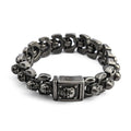 Fashion Charm 316L Stainless Steel Skull Bracelet for Men Popular Domineering Skull Bangles Punk Hip Hop Style Jewelry Wholesale