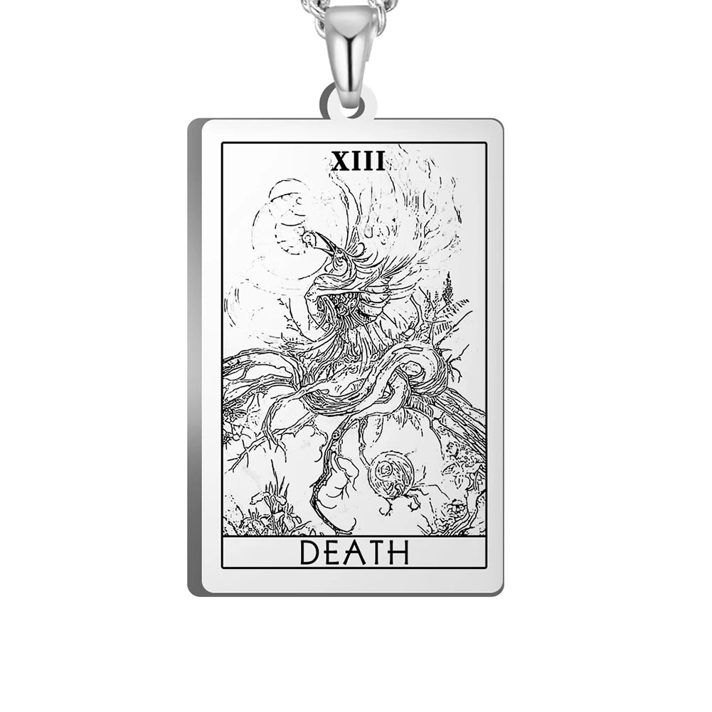 Tarot Major Arcana Amulet Necklace — Stainless Steel