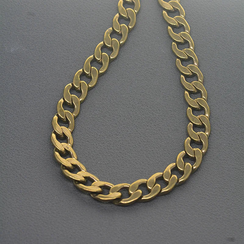Oval Link Wallet Chain Necklace — 9mm Jeans Pocket Watch Chain