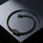 Square Tube Box Chain Bracelet — Stainless Steel