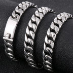 High Polished Stainless Steel Jewelry Accessories 12MM Wide Men Cuban Chains Necklaces Choker Neck Necklace For Man