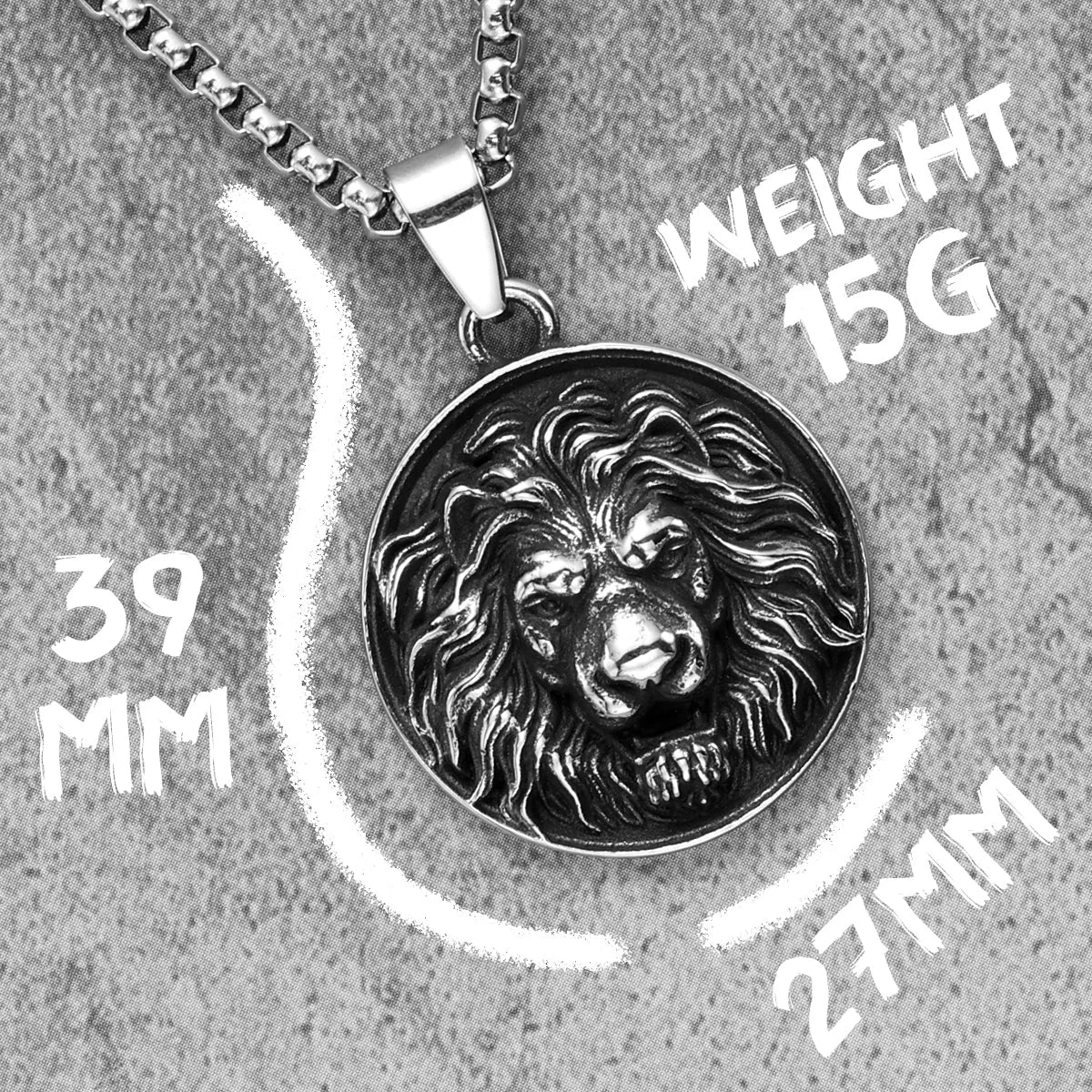 The Lion King Pendant Necklace — Stainless Steel