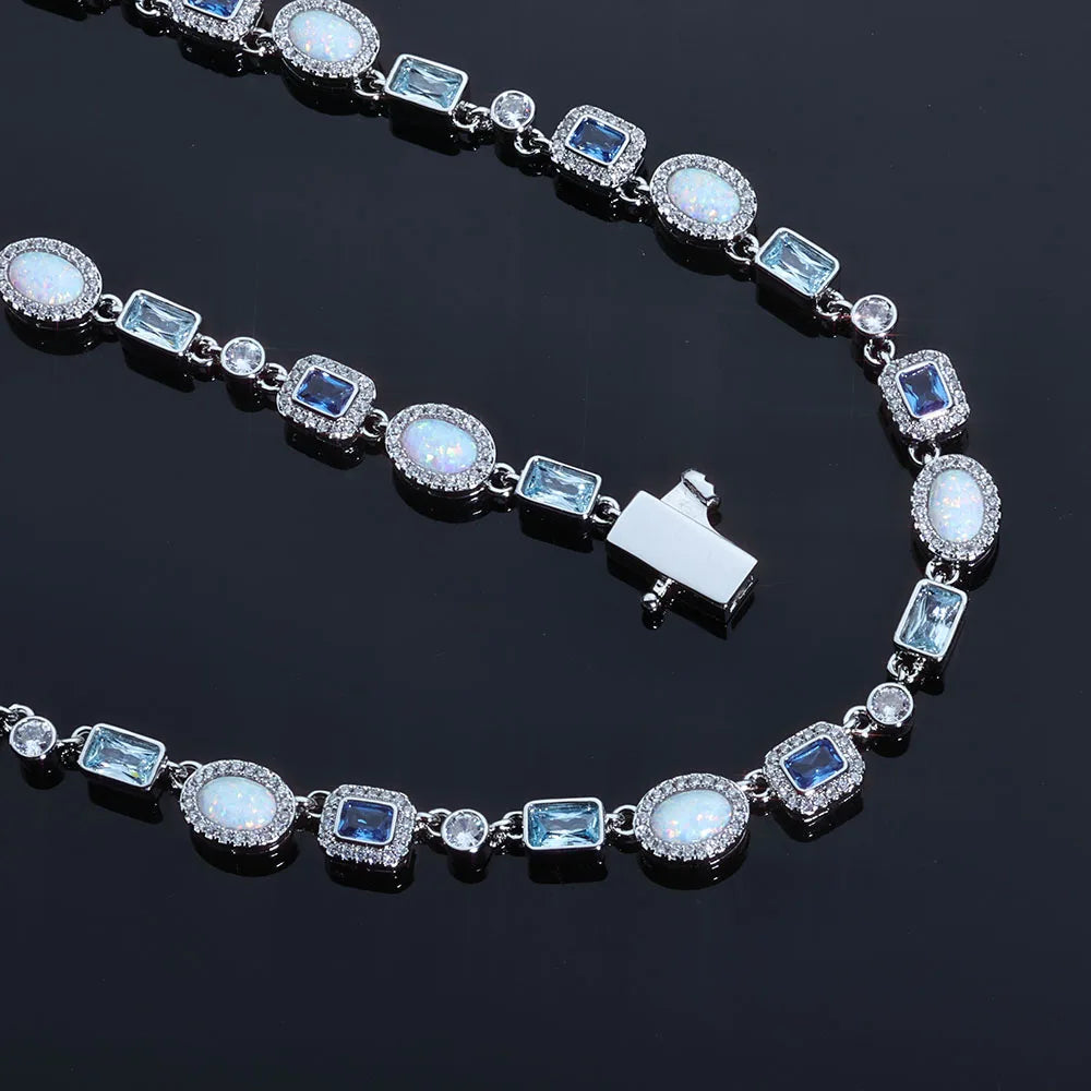 Gold Iced Out Chain Necklace Gemstone CZ 6MM