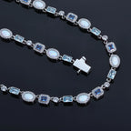 Gold Iced Out Chain Necklace Gemstone CZ 6MM