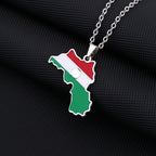 Kurdistan Map Pendant Necklace — Stainless Steel