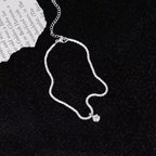 6 Prong CZ Sparkling Chain Necklace — Silver-Tone