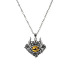 Antique Evil Eye Pendant Necklace For Women Men Creative Punk Hollow Star Colorful Eyeball Connect Choker Chain Jewelry
