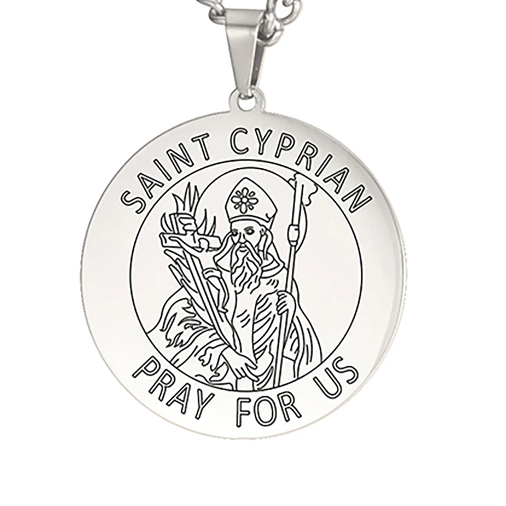 Dawapara Saint Christopher Medal Necklace Jesus Truet In You Amulet Catholic Jewelry Travelers Driver Gifts Stainless