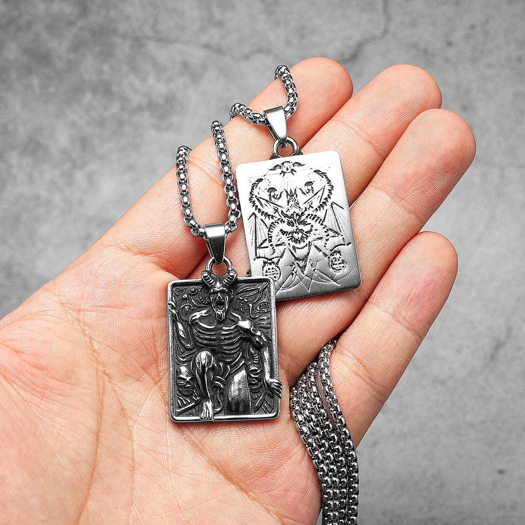 Fallen Angel Devil Pendant — Stainless Steel