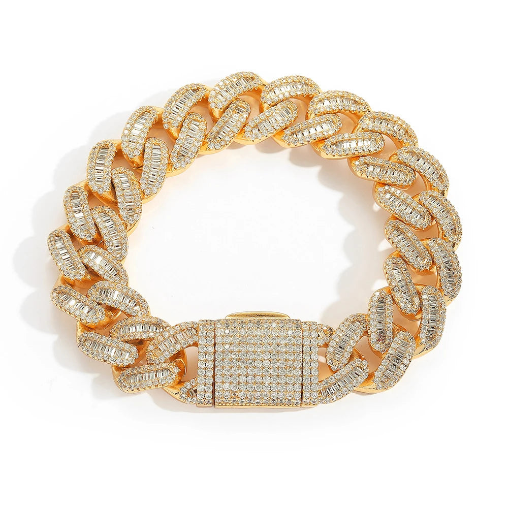 Iced Out Cuban Necklace Stainless Steel 15MM