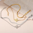 Lemegeton Charm Witch Celtic Knot Double Layer Bracelets Women Wicca Amulet Adjustable Chains Bracelet Stainless Steel