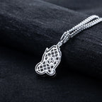 Iced Out Praying Hand Pendant — 925 Silver