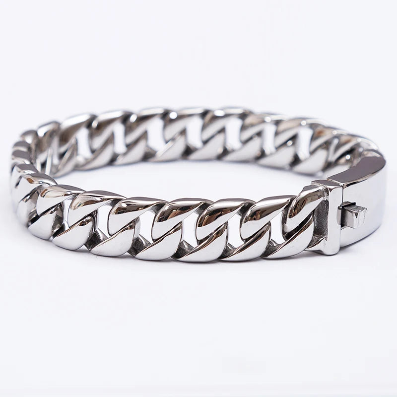 Vintage Solid Stainless Steel Charm Man Bracelet for Men Totem Chain Men‘s Bracelets On Hand Bands Viking Jewelry