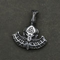 Stainless steel Nordic Rune Thor\'s Hammer Pendant Odin Celts Valknut Thors axe Necklace Men's Amulet Jewelry
