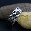 Skull Wing Ring — 925 Silver