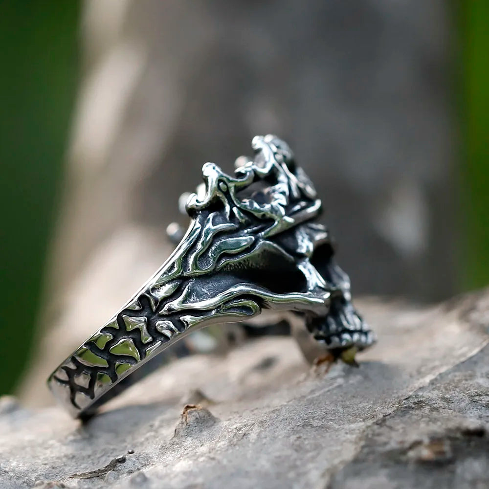 Vintage Gothic Skull Punk Ring — Stainless Steel