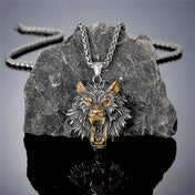 Odin's Wolf Pendant Necklace — Stainless Steel