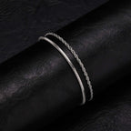 Rope Chain Bracelet Set — Stainless Steel