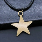 Pentagram Pendant Necklace for Men 45cm Chain