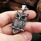 Owl Pendant — Stainless Steel