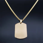 SAINT MICHAEL Archangel Pendant Necklace For Women Men Stainless Steel Dog Tag Metal Shape Necklaces Religious Jewelry