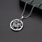 Dragon Zodiac Steel Pendant Chinese Style Retro