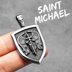 Archangel St.Michael Pendants Stainless Steel Men Women Necklaces Chain Punk Rock Retro Jewelry Accessories Best Gift