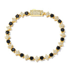 Black Star Tennis Bracelet Statement