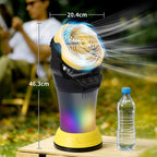 Outdoor Spray Fan 2000ml 15000mAh, 4 Speeds, Nano Mist, RGB Light, 90° Oscillation, Yellow