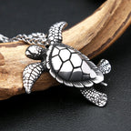 Vintage 316L Stainless Steel Turtle Pendant Necklaces For Men Women Fashion Cute Animal Necklace Punk Party Jewelry Dropshipping