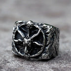 2022 NEW Men's 316L stainless-steel rings Vintage Steam punk SKULL with sheep Fashion Gothic Motorcycle Jewelry free