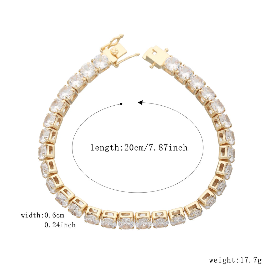 Fashionable Exquisite 6mm Bracelet and Necklace Set Design Anniversary Gift