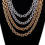 Gold-Tone O Chain Necklace — 8mm