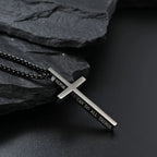 Jesus Cross Philippians Bible Verse Necklace — Stainless Steel