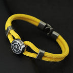 New Compass Braslet Viking Nautical Rope Braslet Fashion Mens Bracelet Antique Pulsera Hombre Armband Herren Wrap