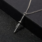 Anime Jujutsu Kaisen Fushiguro Toji Sword Necklace Spear of Tianri Knife Pendant Cosplay Necklaces For Unisex Choker
