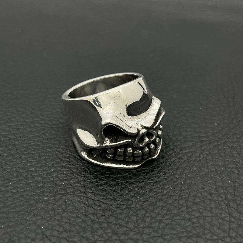 Goth Grunge Skull Ring for Men — Sizes 8 to 12