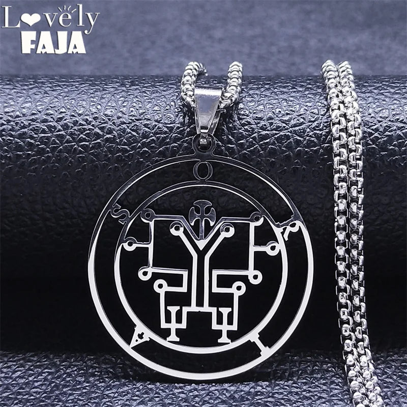 Demon Silver Pendant Seal Orias Women/men Satan