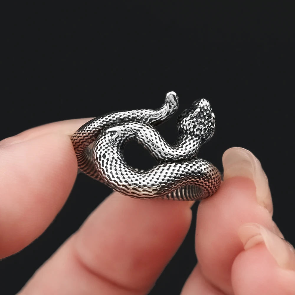 Snake Steel Ring Punk Animal Sliver Party