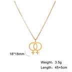 Amaxer Vintage Female Symbol Feminist Venus Necklace for Women Pendant Necklaces Chain Choker Jewelry Gift