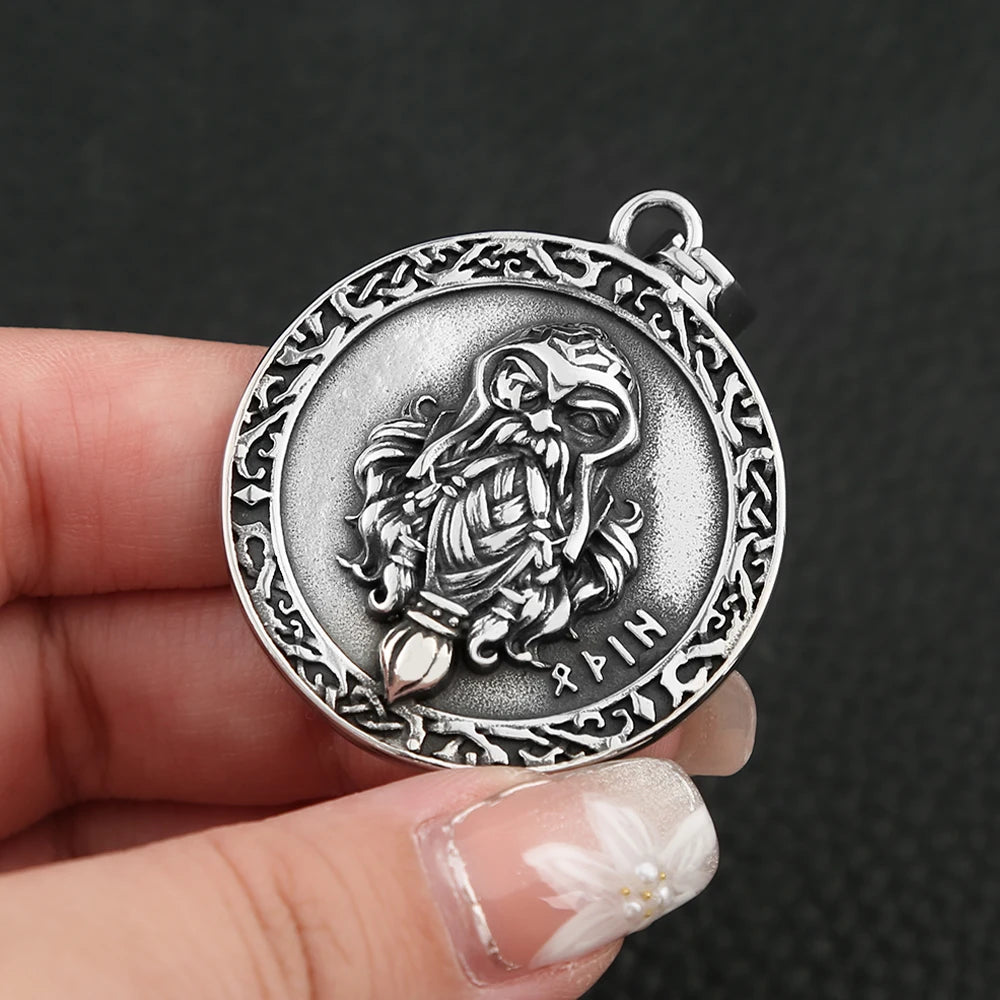 Odin Steel Pendant Vintage Vikings Piracy Nordic
