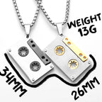 Music Player Tape Stainless Steel Jewelry Men Simple Necklace With Pendant For Male Women PunkHip Hop Accessories Gift Wholesale