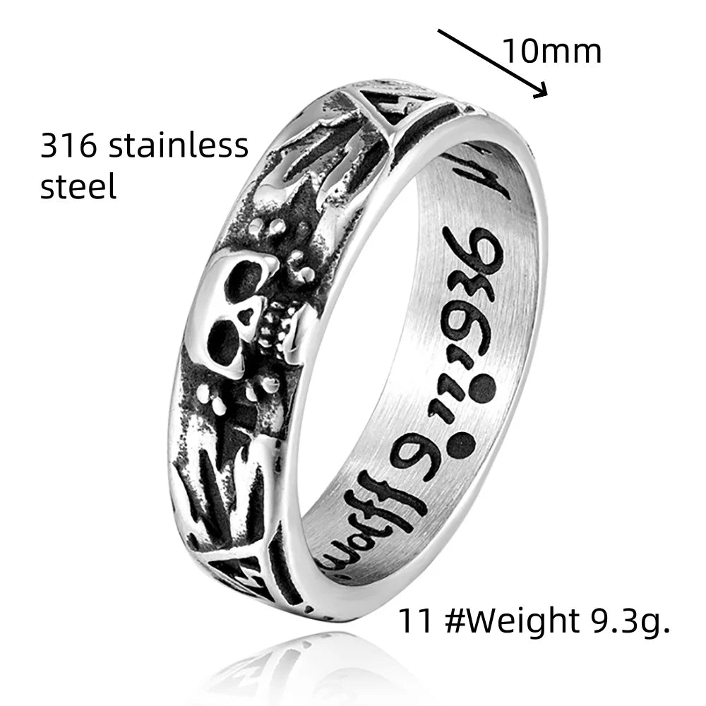Gothic Skull Ring — Stainless Steel Punk
