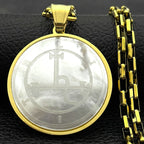 Gold Pendant Solomon Pillars Demonic Gods Shell