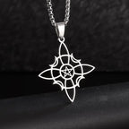 Stainless Steel Irish Celtic Trinity Knot Necklace Witch Knot Pendant Men Women Protection Amulet Jewelry Gift