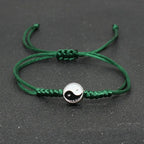 Yin Yang Braided String Bracelet — Adjustable, Multiple Colors