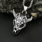 Flying Dragon Skull Six Pointed Star Necklace — Stainless Steel